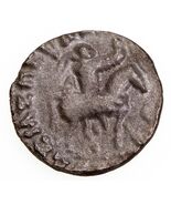 Indo-Scythian Empire, Azes II 35 BC- 12 AD Billon Drachm Coin 2g/ 15mm - €79,61 EUR