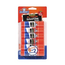 Elmer&#39;s All Purpose School Glue Sticks, Washable, 6g, 8 Count (E5004), W... - £11.05 GBP