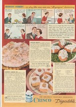1938 Crisco Vintage Print Ad The Creamiest Vegetable Shortening Recipes - £10.23 GBP
