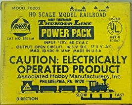 AHM Model 70203 Thunder Line Power Pack Transformer HO Scale Model Train... - $21.66