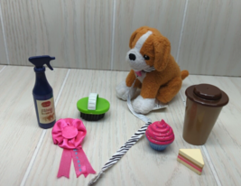 Battat Our Generation + others lot Horse spray brush ribbon dog sandwich coffee - $17.66