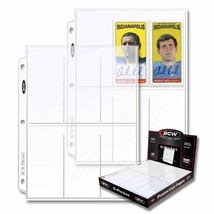 BOX of 100 BCW PRO 6-POCKET BINDER PAGES - $29.44