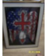 Diamond Art Painting of an American Wings with a Cross with dog tag,12x1... - £51.89 GBP