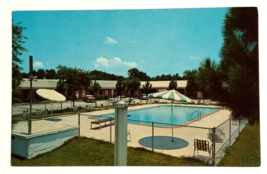 Coglins Motel Old Cars Pool View Beaufort South Carolina SC Dexter Postcard 1961 - £6.29 GBP
