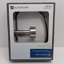 Glacier Bay Innburg Towel Ring Brushed Nickel 532617 Bath Hardware Set New - $10.32