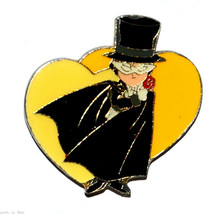 Tuxedo mask heart shape pin sailor moon vintage Bandai Japan - £15.86 GBP