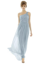 One-Shoulder Asymmetrical Draped Wrap Maxi Dress...TH106....Mist...Size 10 - £60.93 GBP