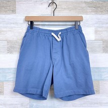 J Crew 7&quot; Reade Drawstring Shorts Blue Pull On Cotton Casual Comfort Men... - £19.45 GBP