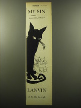 1959 Lanvin Arpege Perfume Ad - My Sin a most provocative perfume - £14.62 GBP