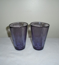 Yalos Casa Murano Purple Tumbler Glasses (2) Hand Blown Italian Art Glas... - £79.13 GBP
