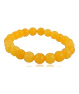 Yellow Onyx Bracelet 8mm Bead Reiki Healing and Vastu, Meditation,Protect - £23.75 GBP