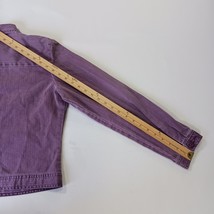 St. John’s Bay RN#93677 Women’s M Faded Purple Full Button Denim Jacket Pockets image 9