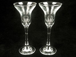 Bell Shaped Cordials, Set of 2, Stemmed on Footed Base, Dinner Candle Ho... - $19.55