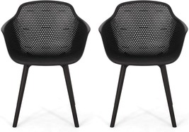 Christopher Knight Home 312466 Davina Outdoor Dining Chair (Set of 2), Black - £182.47 GBP