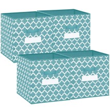 Cube Storage Organizer Bins 13X13 - Fabric Storage Cubes Bin Foldable Ba... - £36.37 GBP