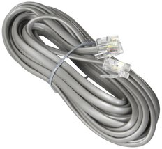 1st Choice Telephone Line Cord Heavy Duty Silver Satin 4 Conductor 14-ft - $6.13
