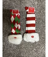 lot of 2 womens holiday knee socks One Size - $7.92