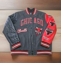 Chicago Bulls UNK Varsity Bomber Jacket  Mens Sz Large Wool NBA Basketball - $49.50