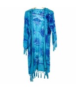 BLUE MULTI ARTDECO STEVIE NICKS STYLE VELVET MUCHA GYPSY BOHO DELUXE DUS... - $5,467.75 MXN