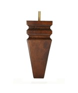 8" Tall Wood Carved Tapered Dark Walnut Finish Furniture Leg ( Set of 4 ) - $20.76