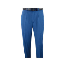 Men INSERCH 2pc Walking Leisure Suit Shirt Pants Set Short Sleeves 9356 Blue image 3