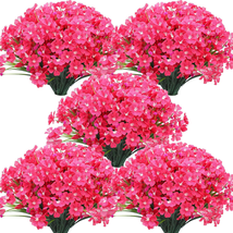 Artificial Flower for Outdoor UV Resistant Fake Orchid 24 Bundle Flower outside - £26.18 GBP