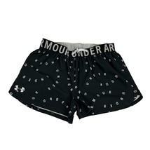 Under Armour Youth Girls Black Elastic Waist Printed Shorts Size Small - $14.60