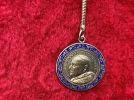 Vintage Medallion Keyring Joannes Xxiii Keychain Pape J EAN 23 Ancien Porte-Clés - £7.31 GBP