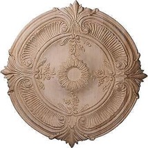 24 in. OD x 2.25 in. P Carved Acanthus Leaf Ceiling Medallion, Cherry - £530.31 GBP