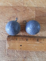 8 oz Cannonball Sinkers Lead two Fishing Weights used round sphere fresh... - $8.69