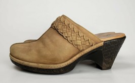 Söfft Leather Woven Decorative Strap Comfort Slip On Clogs Shoes Women S... - $47.51