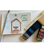 2 Christmas watercolor cards-nativity scenes- $7 - FREE SHIPPING-PRICE R... - £5.49 GBP