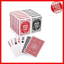 Large Print Playing Cards Set – 12 Decks (6 Red &amp; 6 Black) for All Card ... - $33.65