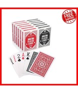 Large Print Playing Cards Set – 12 Decks (6 Red &amp; 6 Black) for All Card ... - $33.65