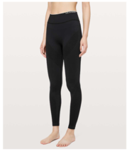 Lululemon Iconic Sweat Tight Black Seamless Pant Leggings Womens Size 6 - £23.94 GBP