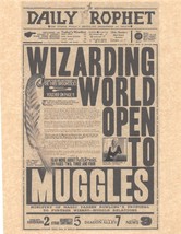 Harry Potter Daily Prophet Wizarding World Open To Muggles Prop/Replica - £1.64 GBP