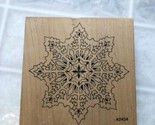 #2404 Comotion Snowflake Large Rubber Stamp 4.25” X 4.25” Christmas Cards - $18.27