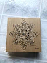 #2404 Comotion Snowflake Large Rubber Stamp 4.25” X 4.25” Christmas Cards - £14.37 GBP