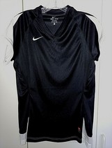 Nike Team DRI-FIT Ladies Ss BLACK/WHITE V-NECK Pullover Athletic TOP-M-NWOT-THIN - £8.92 GBP