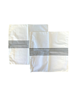 2 Pack Pillow Covers Horizontal Striped Zipper Closure for 20&quot;x20&quot; Pillo... - $14.84
