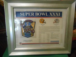 Great Collectible Framed Picture- SUPER BOWL XXXI  Green Bay 35 New England 21 - £34.87 GBP
