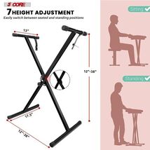 5 CORE Keyboard Stand Single X Style Adjustable Digital Electric Piano R... - $32.00+