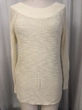 Loft Lou &amp; Grey Women&#39;s Sweater Ivory Boat Neck High Low Size Small NWT - $39.60