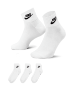Nike Everyday Essential Ankle Socks 3 Pairs Sports Casual White NWT DX50... - £24.57 GBP