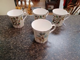 Royal Grafton Coffee Cup Fine Bone China Set Of 4 Dogwood - $39.59