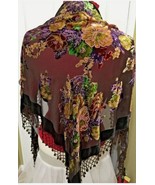 CHOC BROWN TRIBAL GYPSY BOHEMIAN DELUXE BEADED FLORAL HIP SCARF ATS REN ... - $176.01 CAD