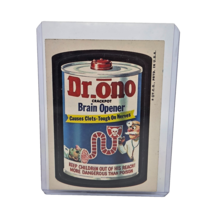 VINTAGE TOPPS 1973 WACKY PACKAGES STICKER DR. ONO BRAIN OPENER DRAINO SE... - $23.75