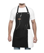 Chef Apron, Cotton &amp; Polyester, Adjustable, Professional, Kitchen, BBQ, ... - £12.45 GBP
