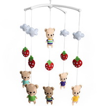 [Strawberry and Cartoon Bears] Unisex Baby Crib Rotatable Musical Mobile(D0101HA - £72.88 GBP