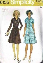 Vintage 1973 Misses&#39; DRESS Simplicity Pattern 6155-s Size 10 - UNCUT - £9.41 GBP